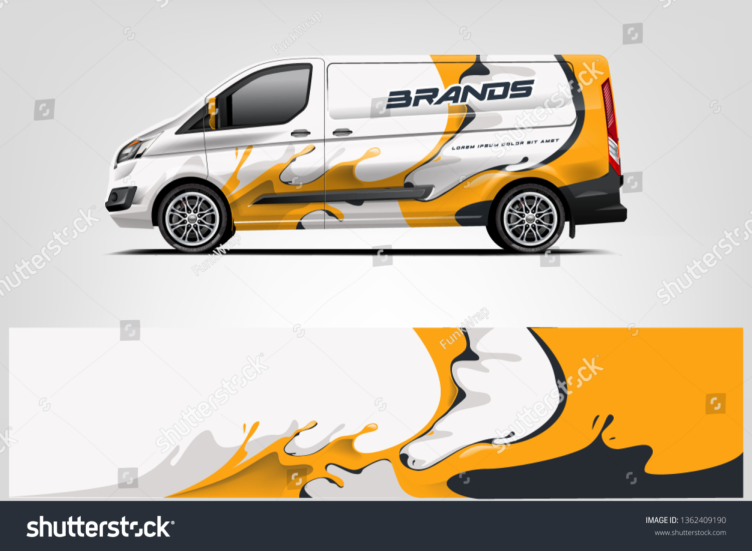 Van wrap design. Wrap, sticker and decal design for company. Vector format - eps 10 Vector