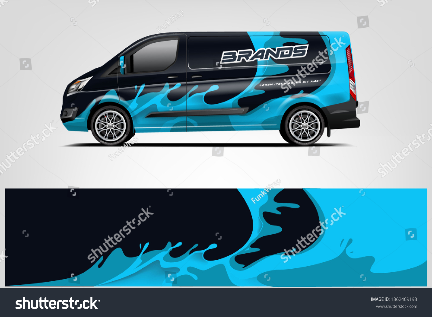 Van wrap design. Wrap, sticker and decal design for company. Vector format - eps 10 Vector