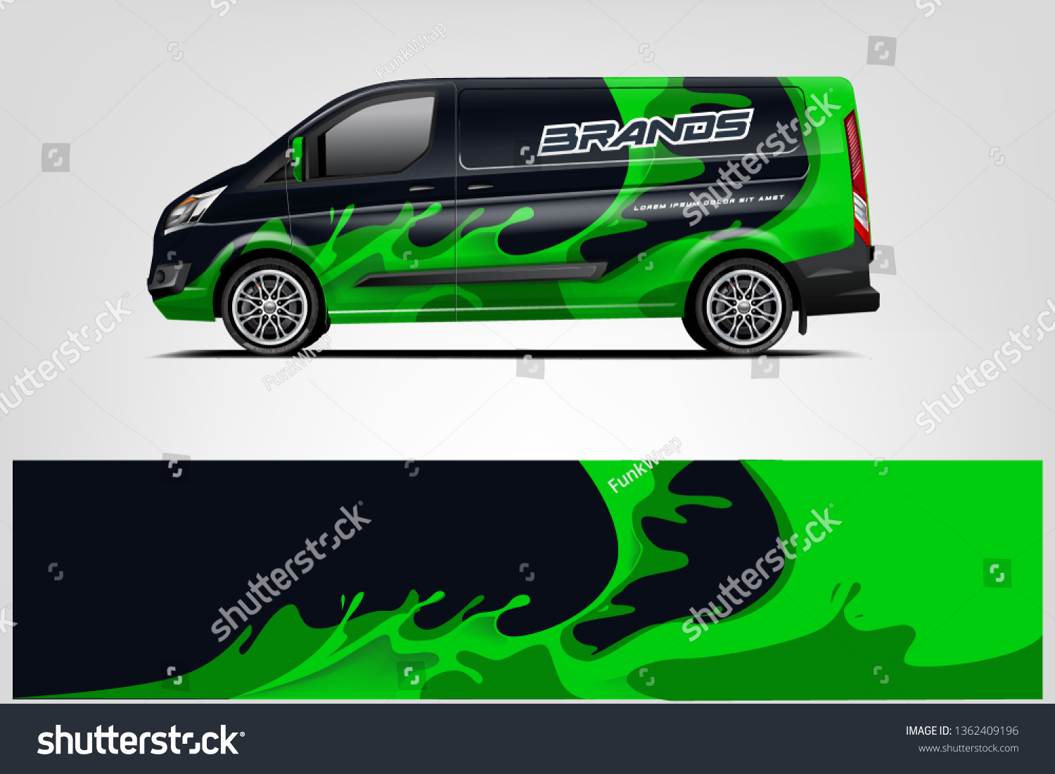 Van wrap design. Wrap, sticker and decal design for company. Vector format - eps 10 Vector