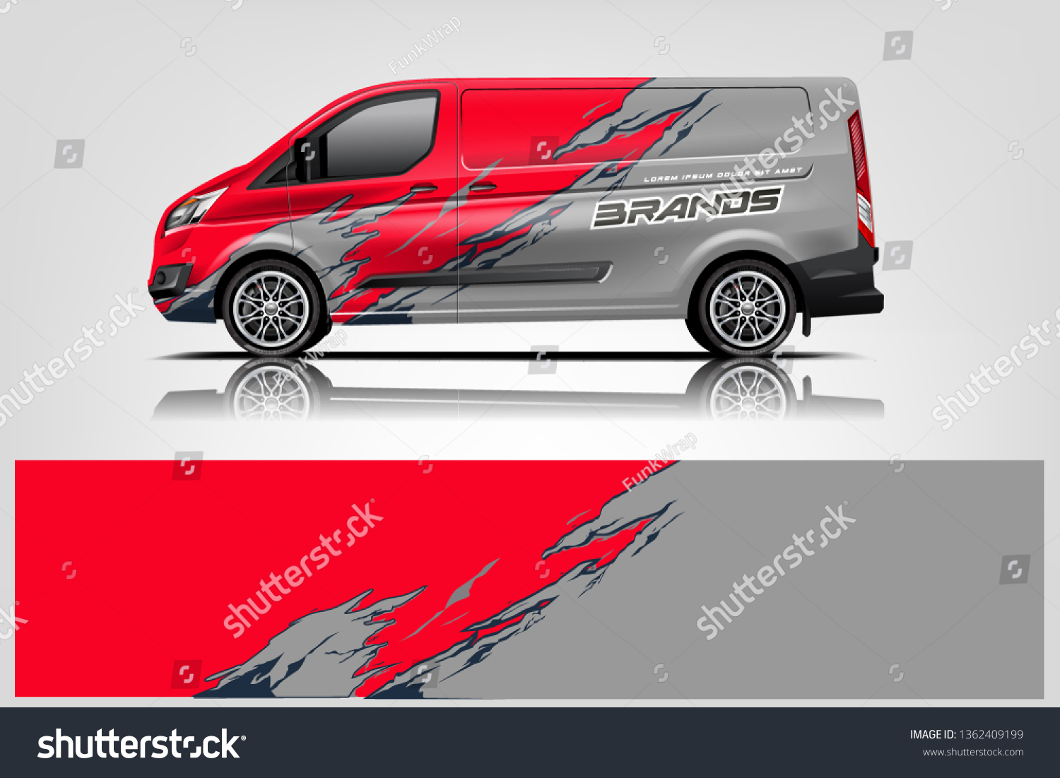 Van wrap design. Wrap, sticker and decal design for company. Vector format - eps 10 Vector