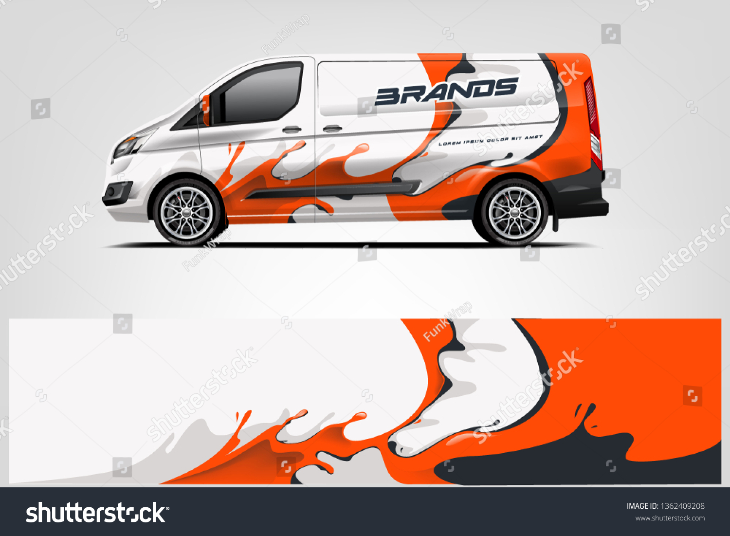 Van wrap design. Wrap, sticker and decal design for company. Vector format - eps 10 Vector