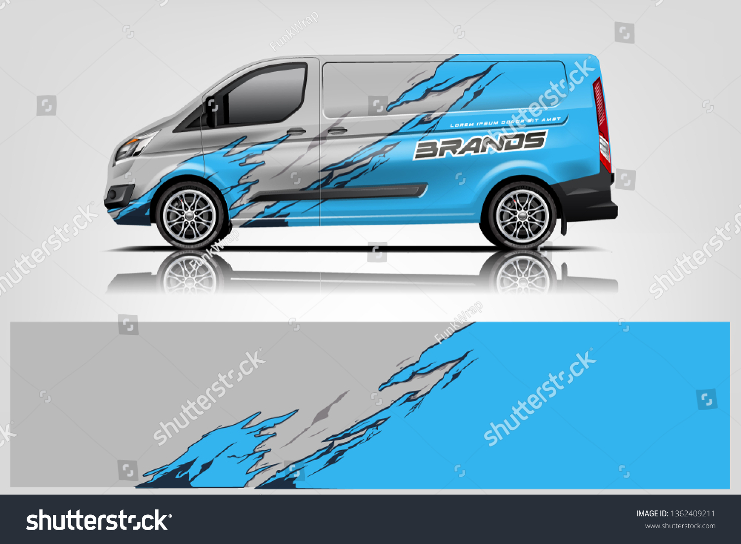 Van wrap design. Wrap, sticker and decal design for company. Vector format - eps 10 Vector