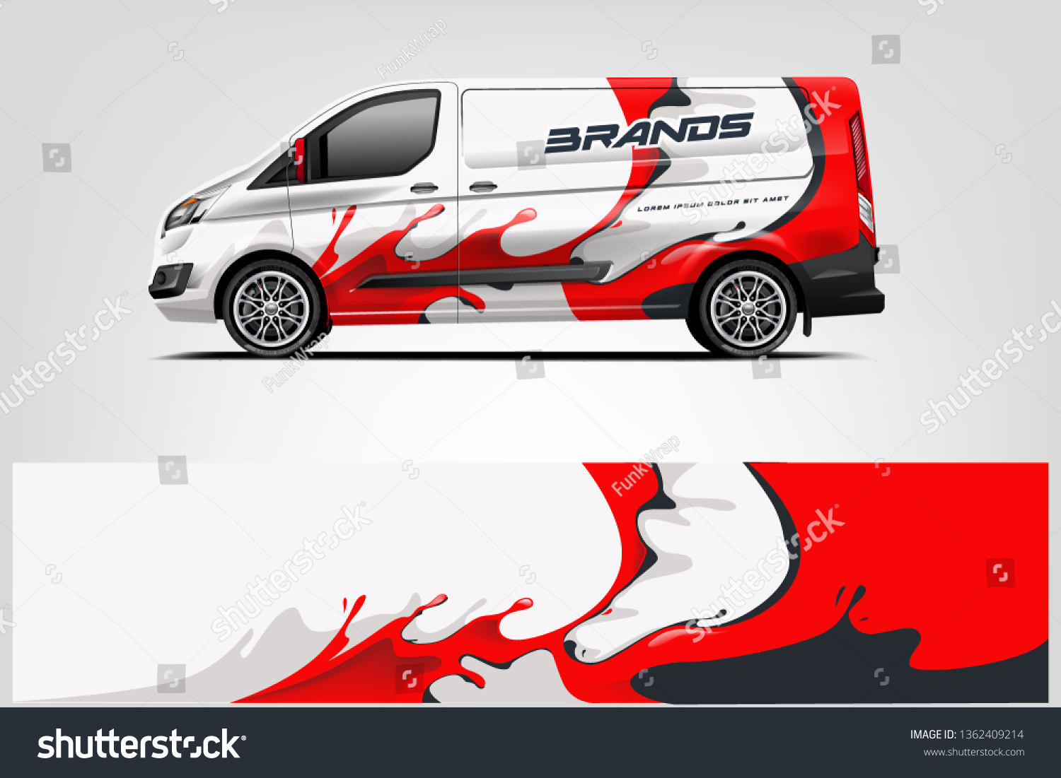 Van wrap design. Wrap, sticker and decal design for company. Vector format - eps 10 Vector