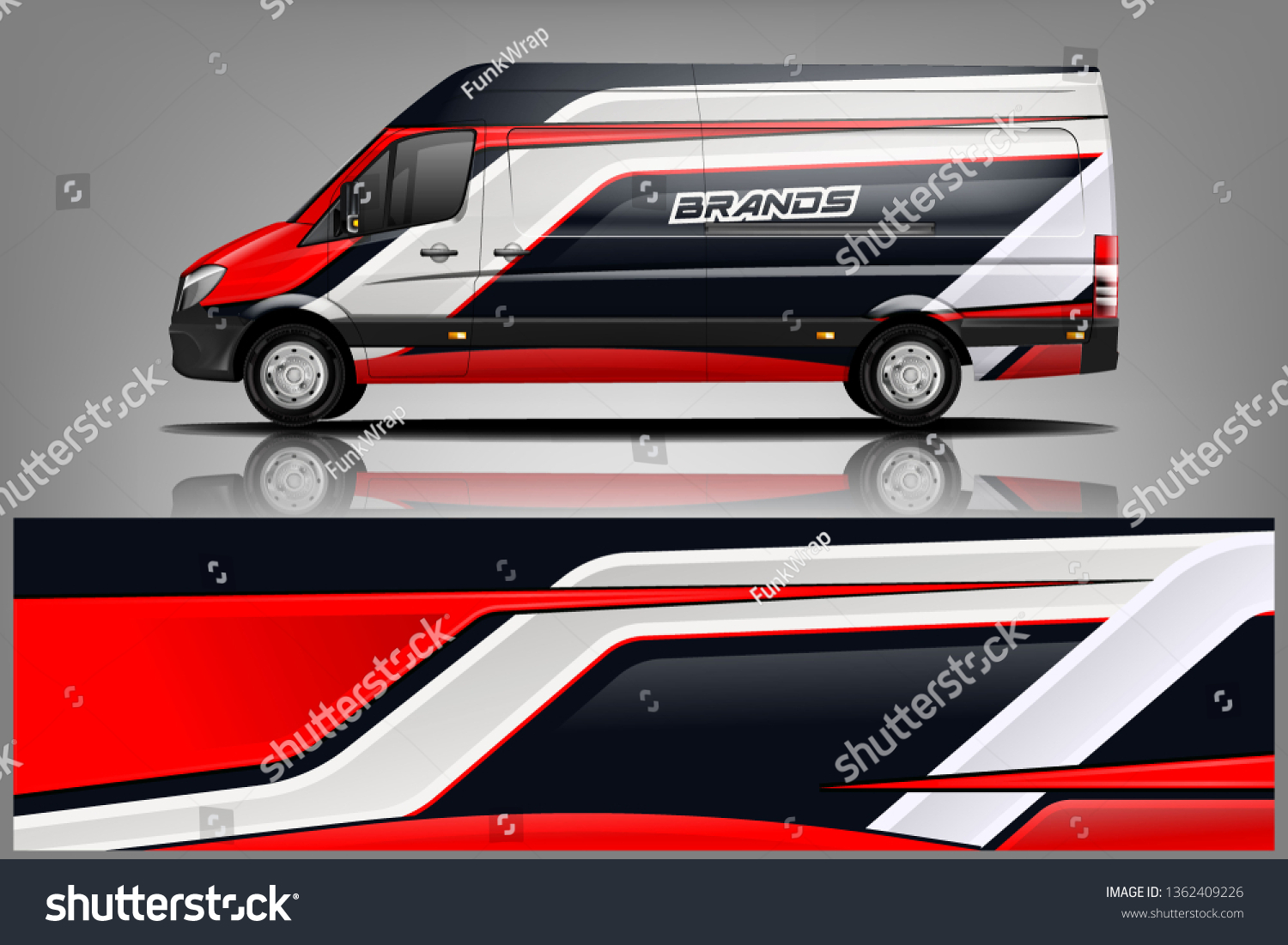 Van wrap design. Wrap, sticker and decal design for company. Vector format - eps 10 Vector dekal