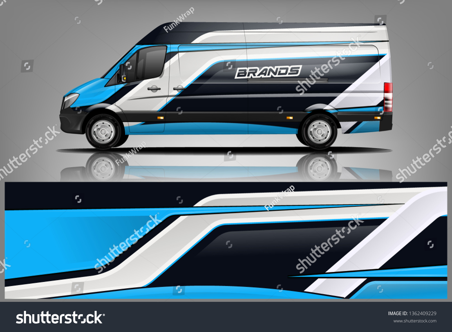Van wrap design. Wrap, sticker and decal design for company. Vector format - eps 10 Vector dekal