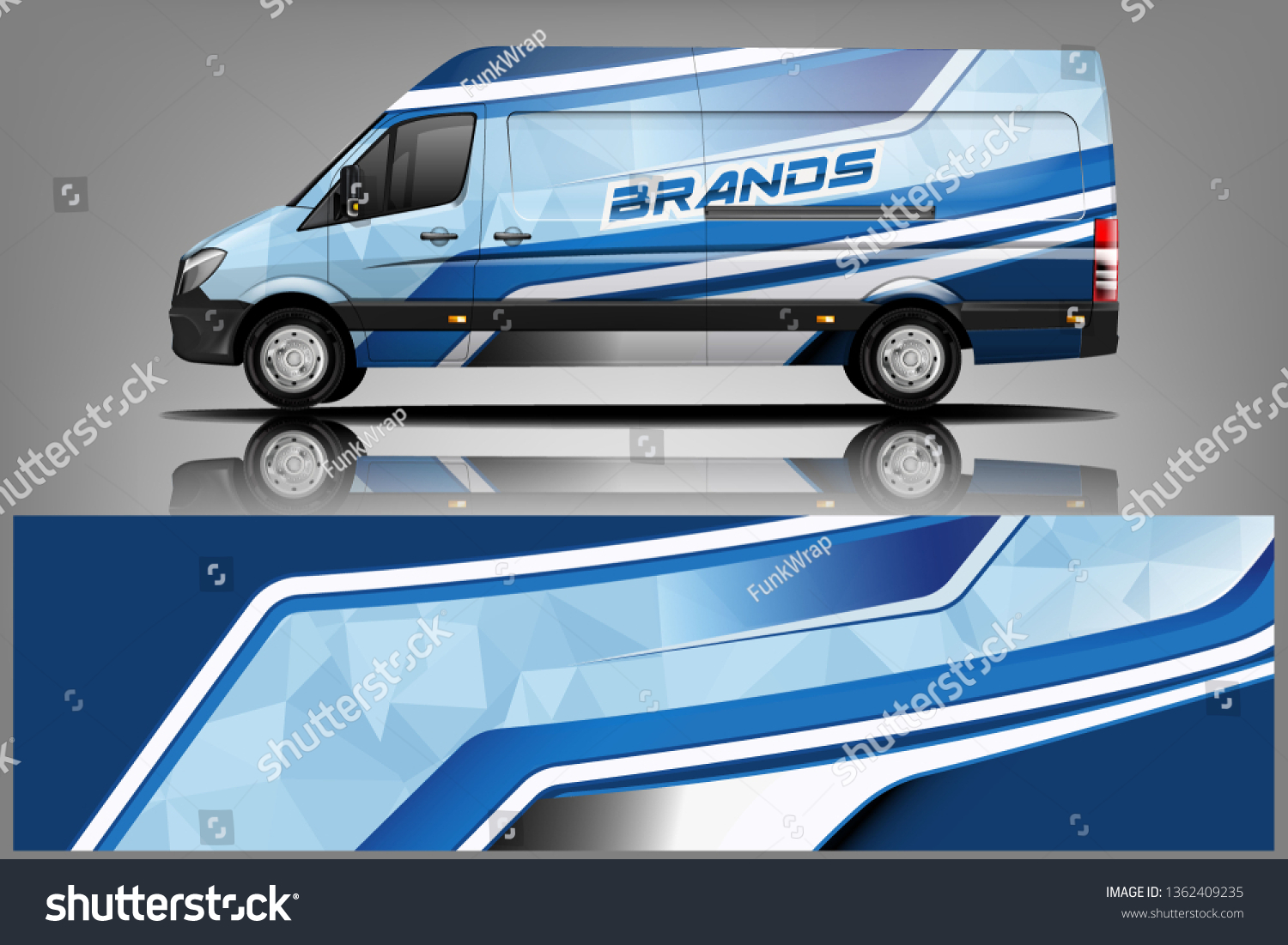 Van wrap design. Wrap, sticker and decal design for company. Vector format - eps 10 Vector dekal