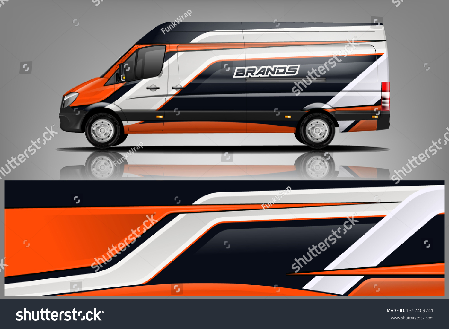 Van wrap design. Wrap, sticker and decal design for company. Vector format - eps 10 Vector dekal