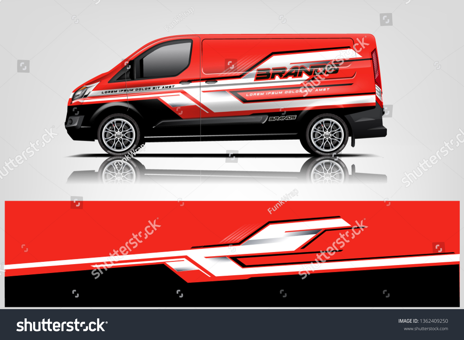 Van wrap design. Wrap, sticker and decal design for company. Vector format - eps 10 Vector