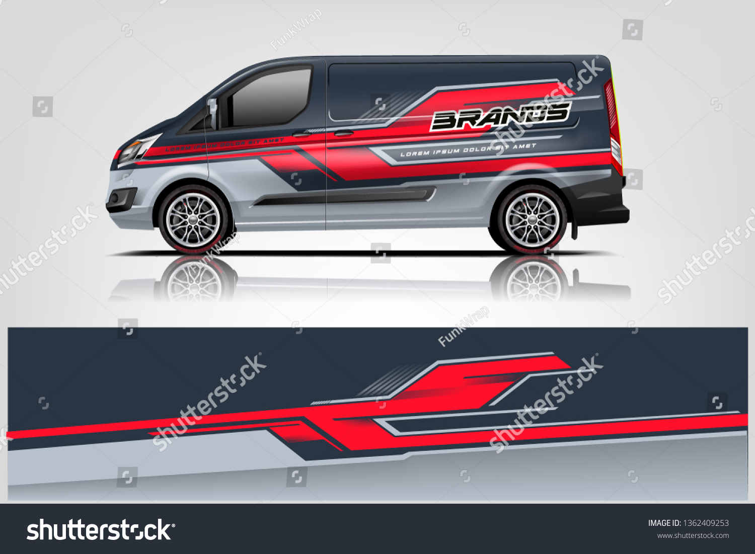 Van wrap design. Wrap, sticker and decal design for company. Vector format - eps 10 Vector