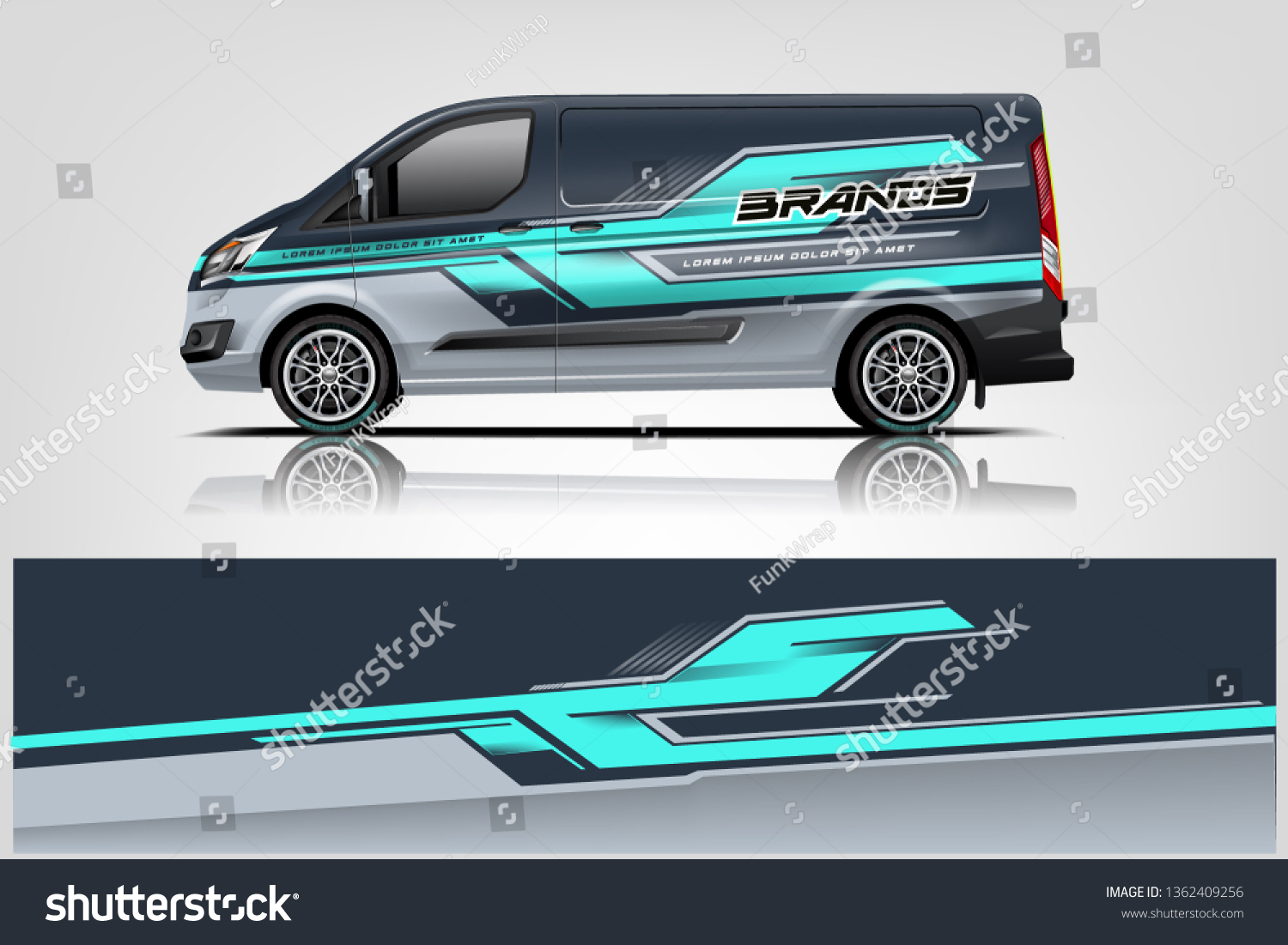 Van wrap design. Wrap, sticker and decal design for company. Vector format - eps 10 Vector
