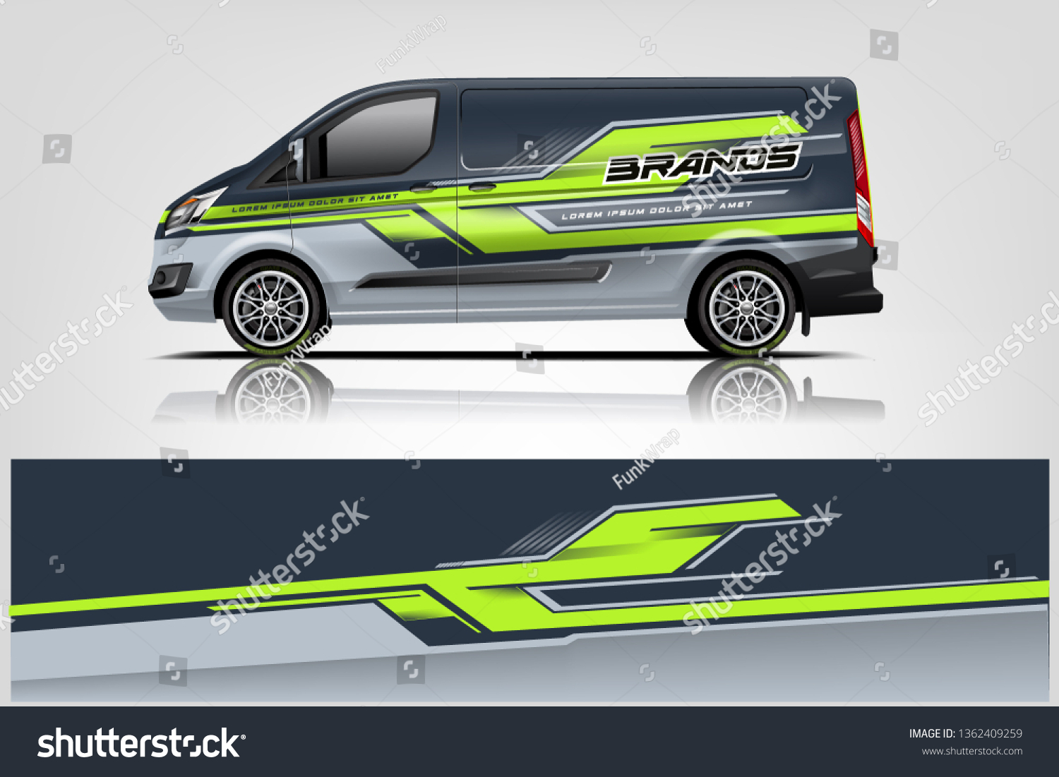 Van wrap design. Wrap, sticker and decal design for company. Vector format - eps 10 Vector