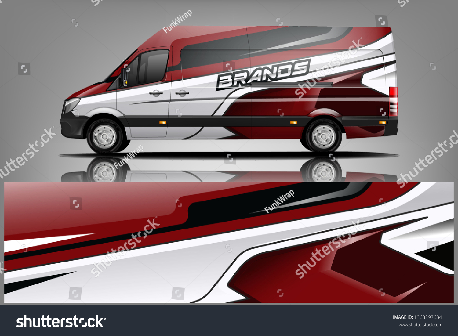 Van Wrap Livery design. Ready print wrap design for Van dekal