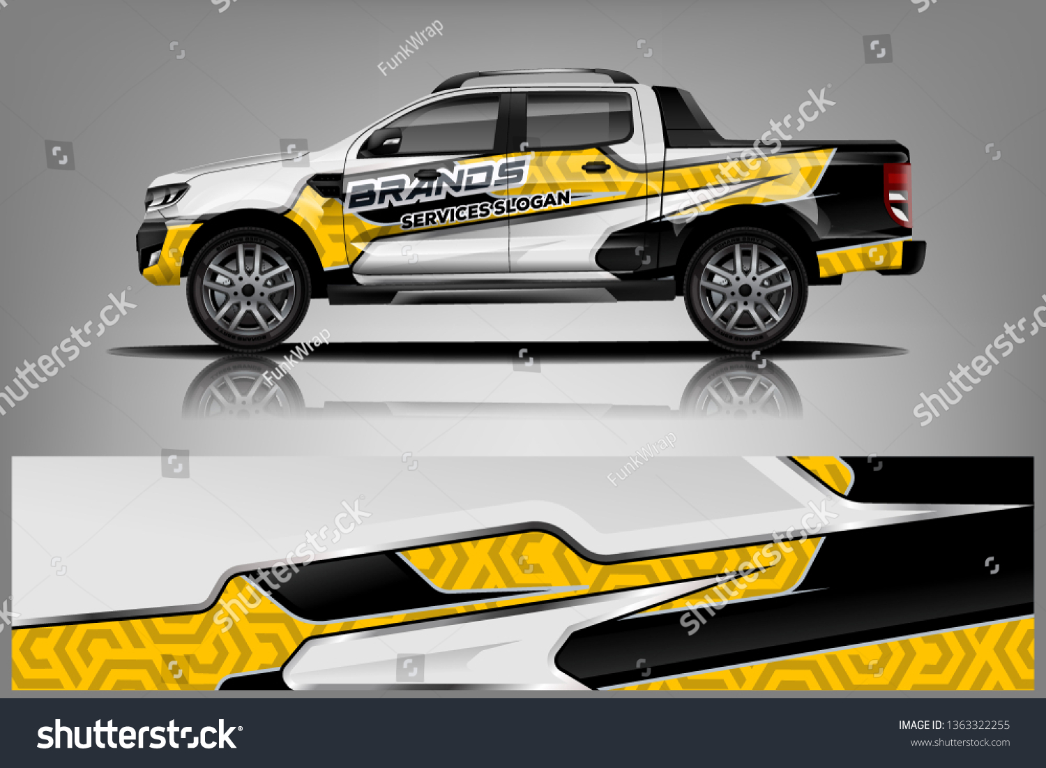 truck and car decal design vector kit. abstract background graphics for vehicle advertisement and vinyl wrap dekal