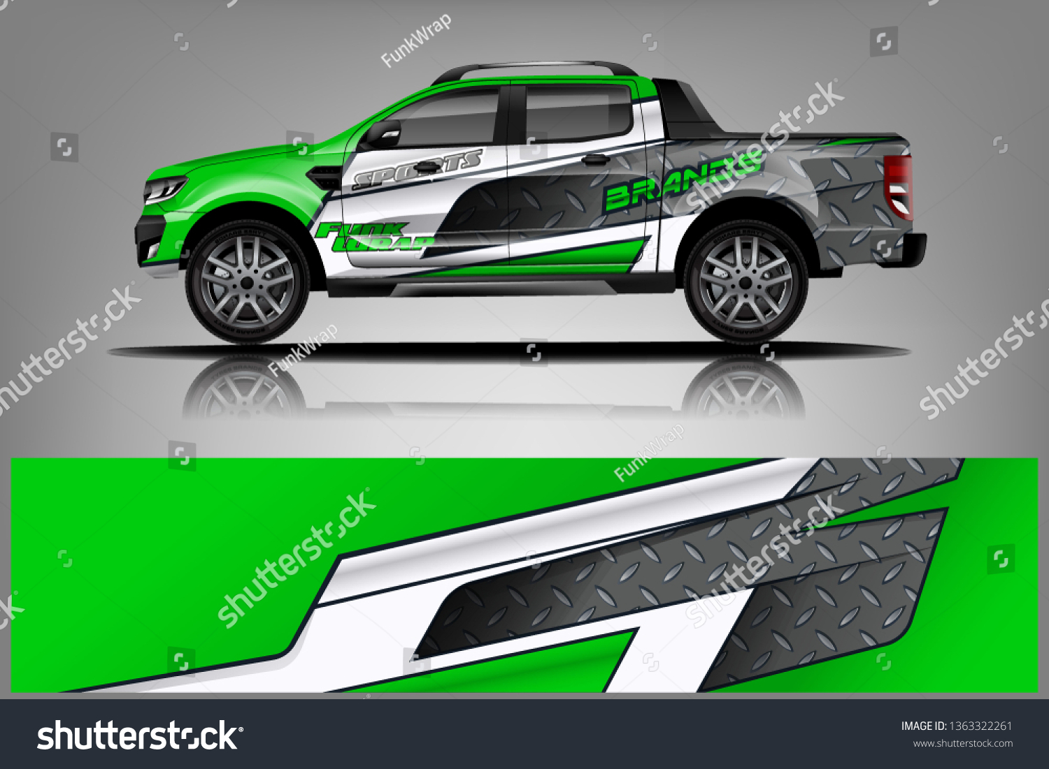 truck and car decal design vector kit. abstract background graphics for vehicle advertisement and vinyl wrap dekal