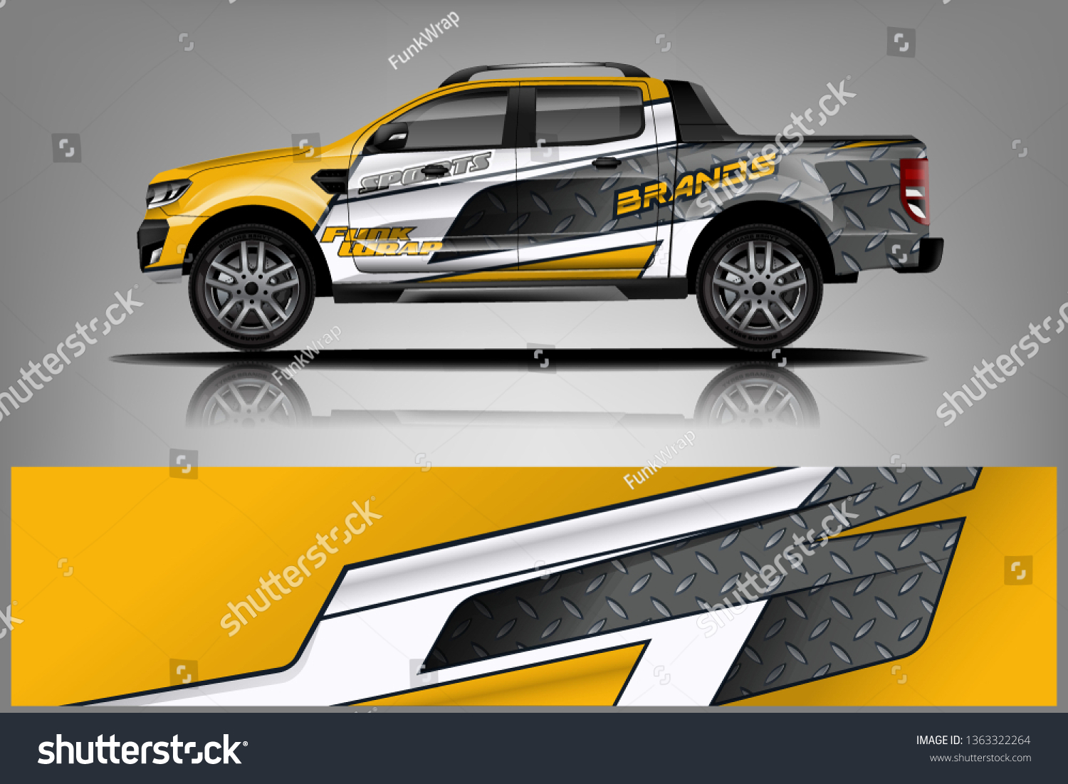 truck and car decal design vector kit. abstract background graphics for vehicle advertisement and vinyl wrap dekal