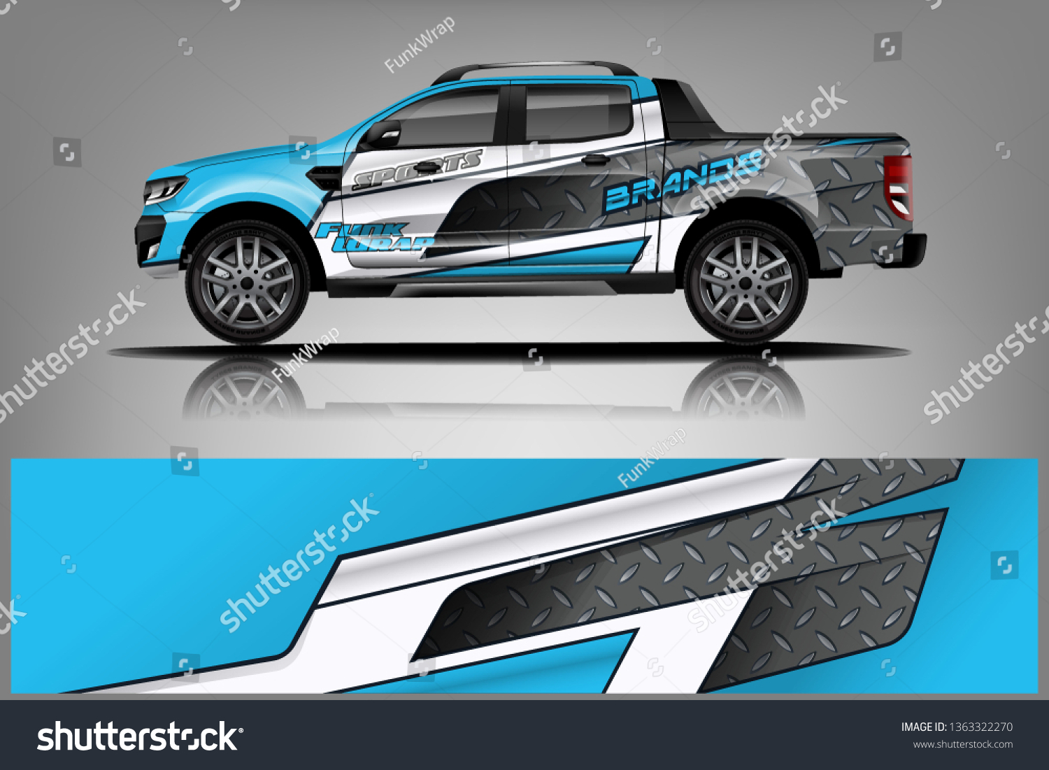 truck and car decal design vector kit. abstract background graphics for vehicle advertisement and vinyl wrap dekal
