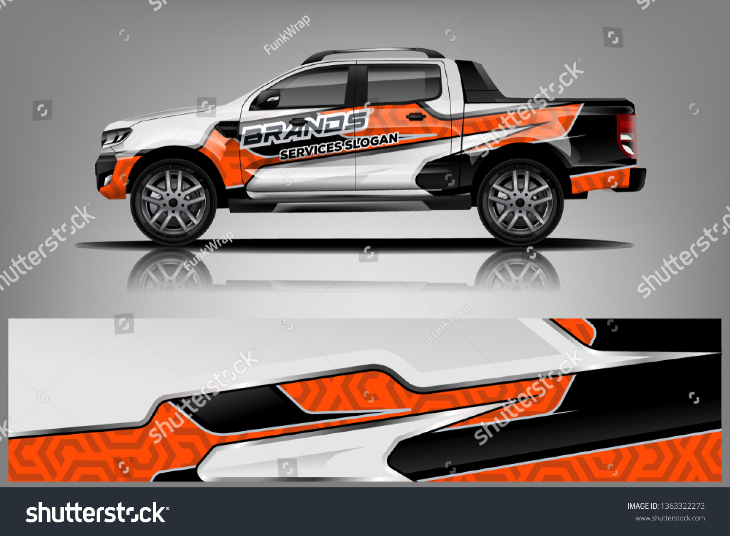 truck and car decal design vector kit. abstract background graphics for vehicle advertisement and vinyl wrap dekal