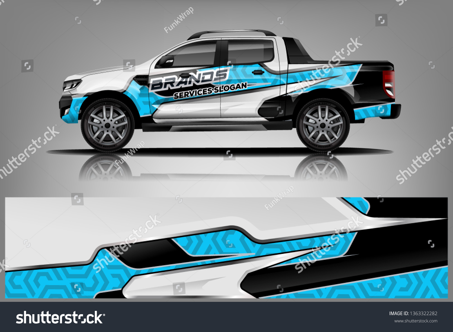 truck and car decal design vector kit. abstract background graphics for vehicle advertisement and vinyl wrap dekal