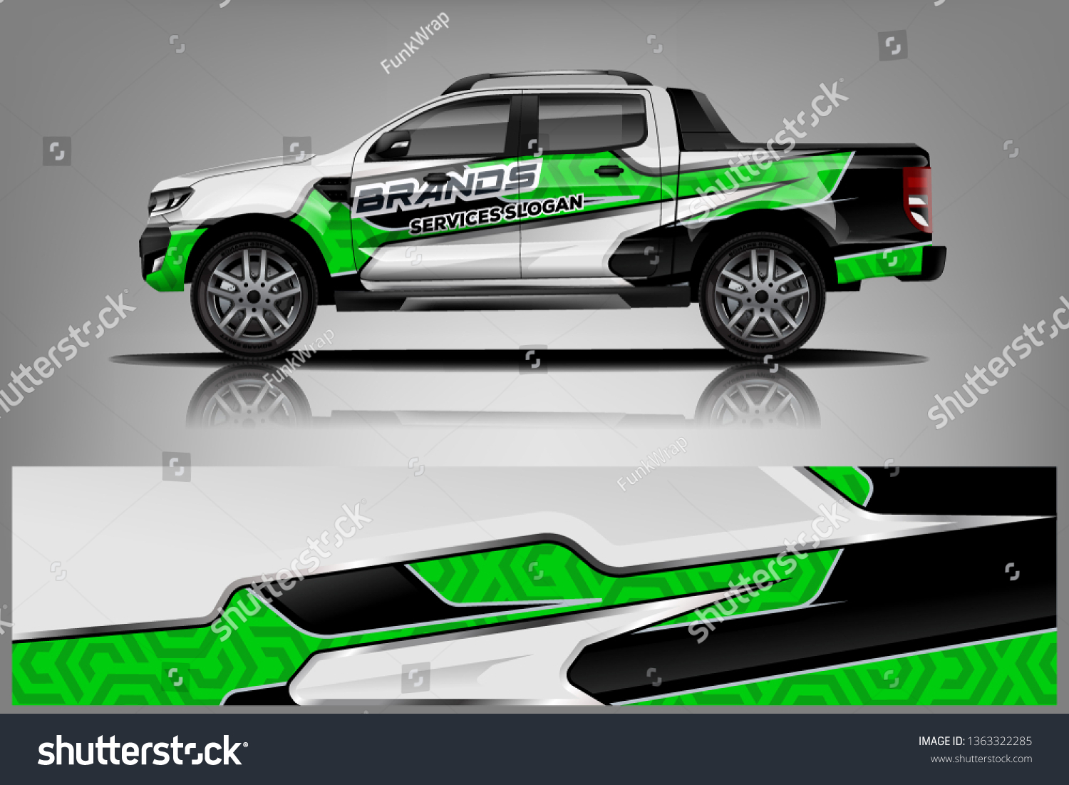 truck and car decal design vector kit. abstract background graphics for vehicle advertisement and vinyl wrap dekal