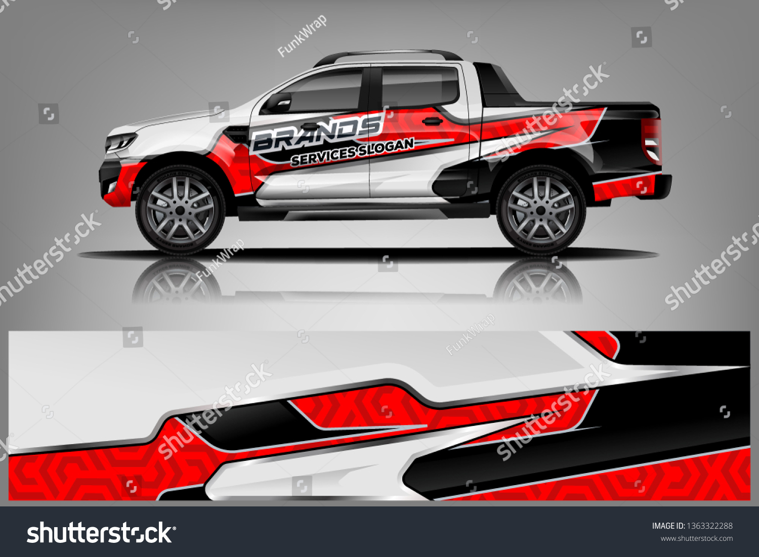 truck and car decal design vector kit. abstract background graphics for vehicle advertisement and vinyl wrap dekal