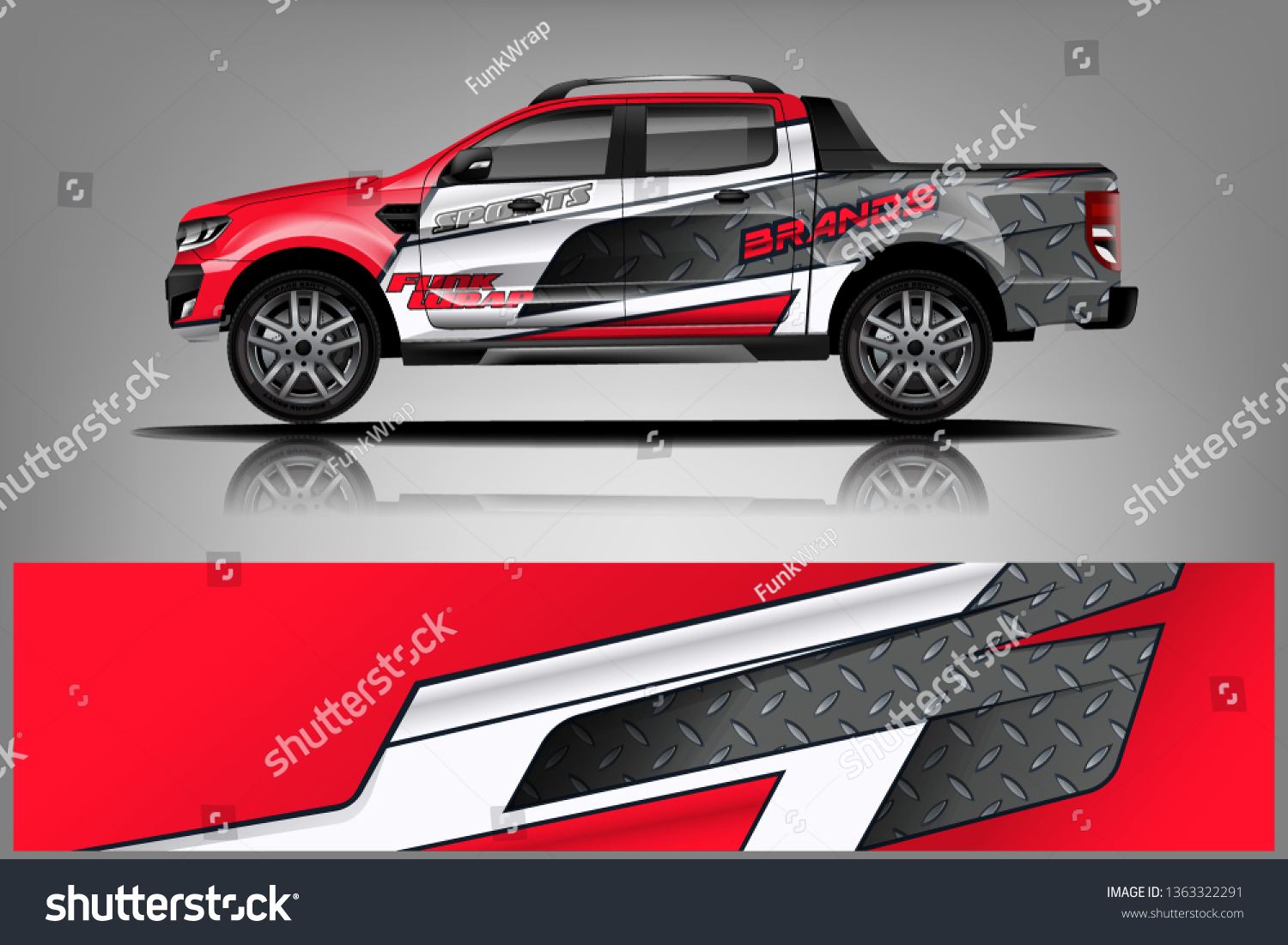 truck and car decal design vector kit. abstract background graphics for vehicle advertisement and vinyl wrap dekal