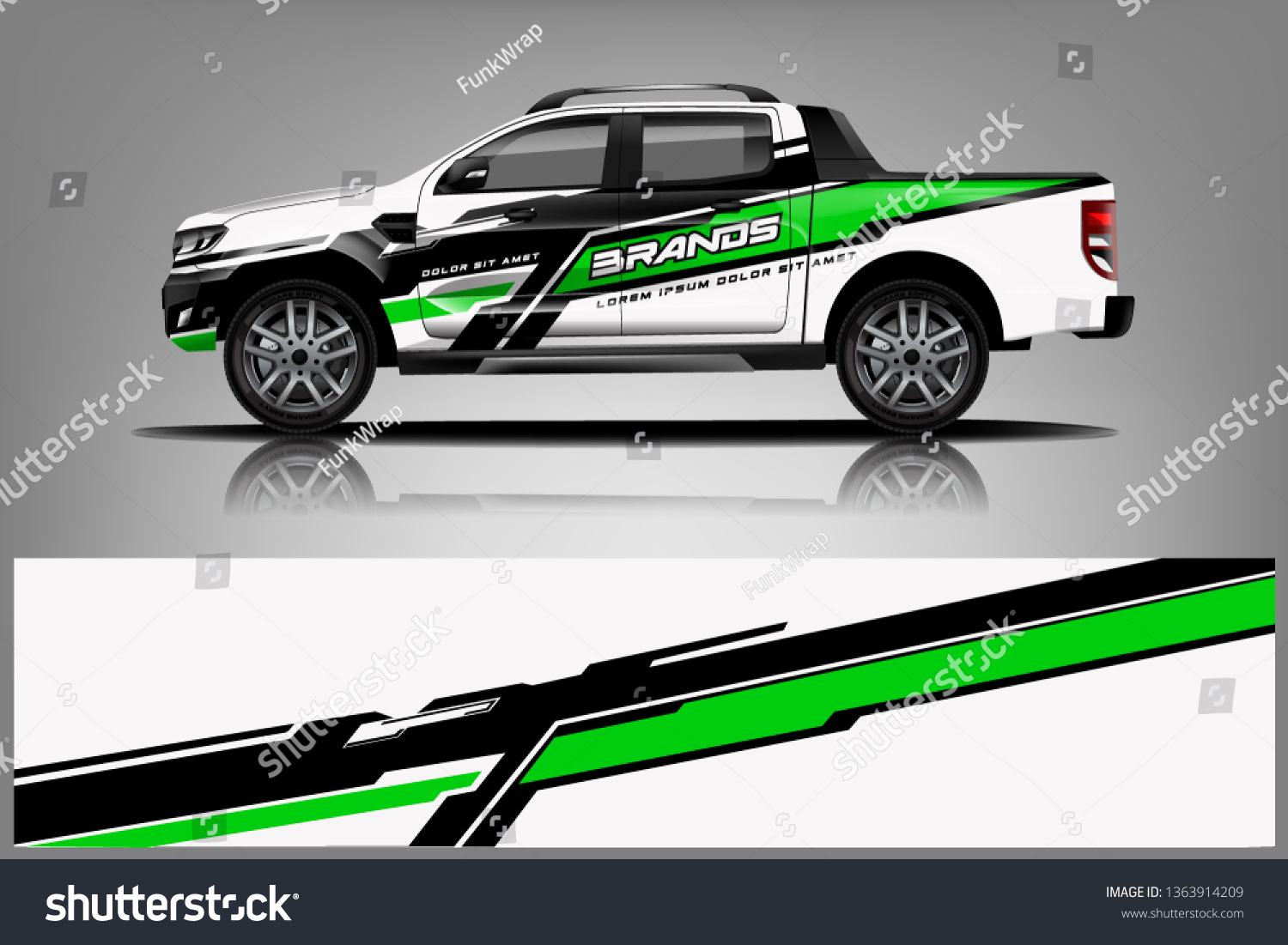 truck and car decal design vector kit. abstract background graphics for vehicle advertisement and vinyl wrap