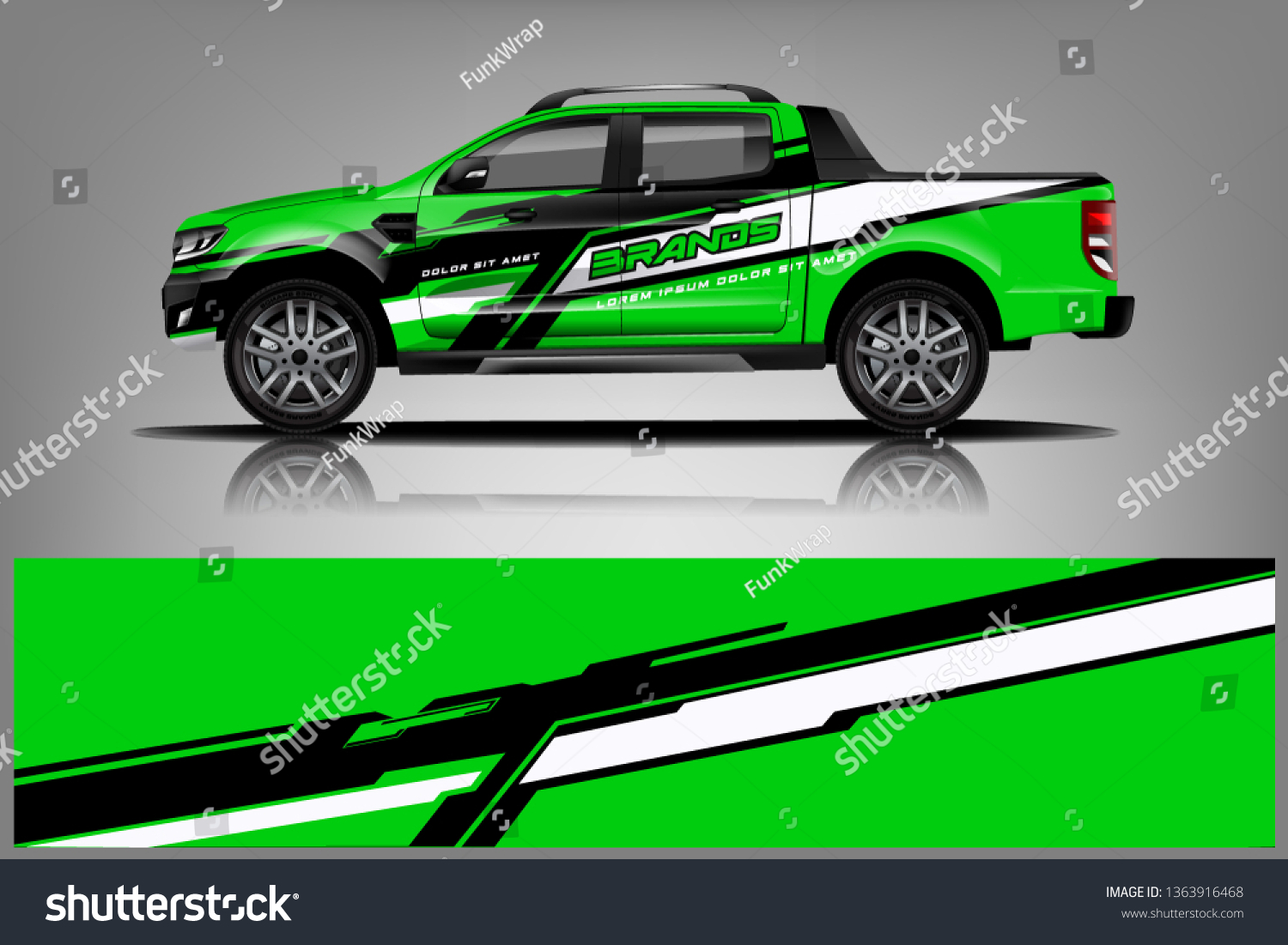 truck and car decal design vector kit. abstract background graphics for vehicle advertisement and vinyl wrap
