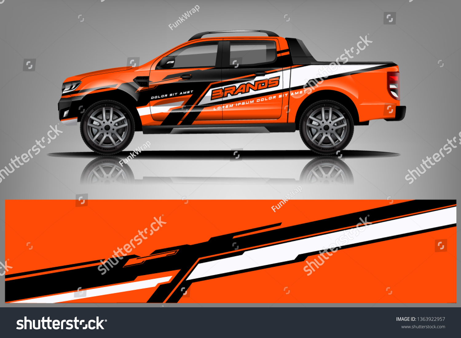 truck and car decal design vector kit. abstract background graphics for vehicle advertisement and vinyl wrap