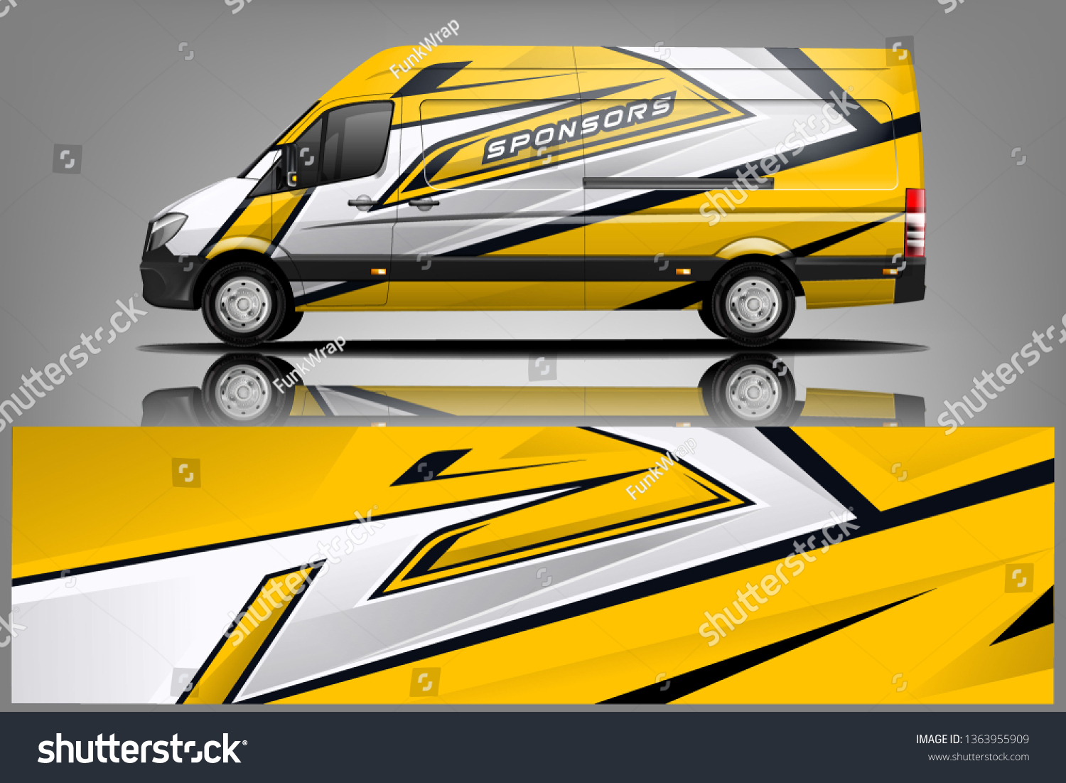 Van wrap design. Wrap, sticker and decal design for company. Vector format dekal