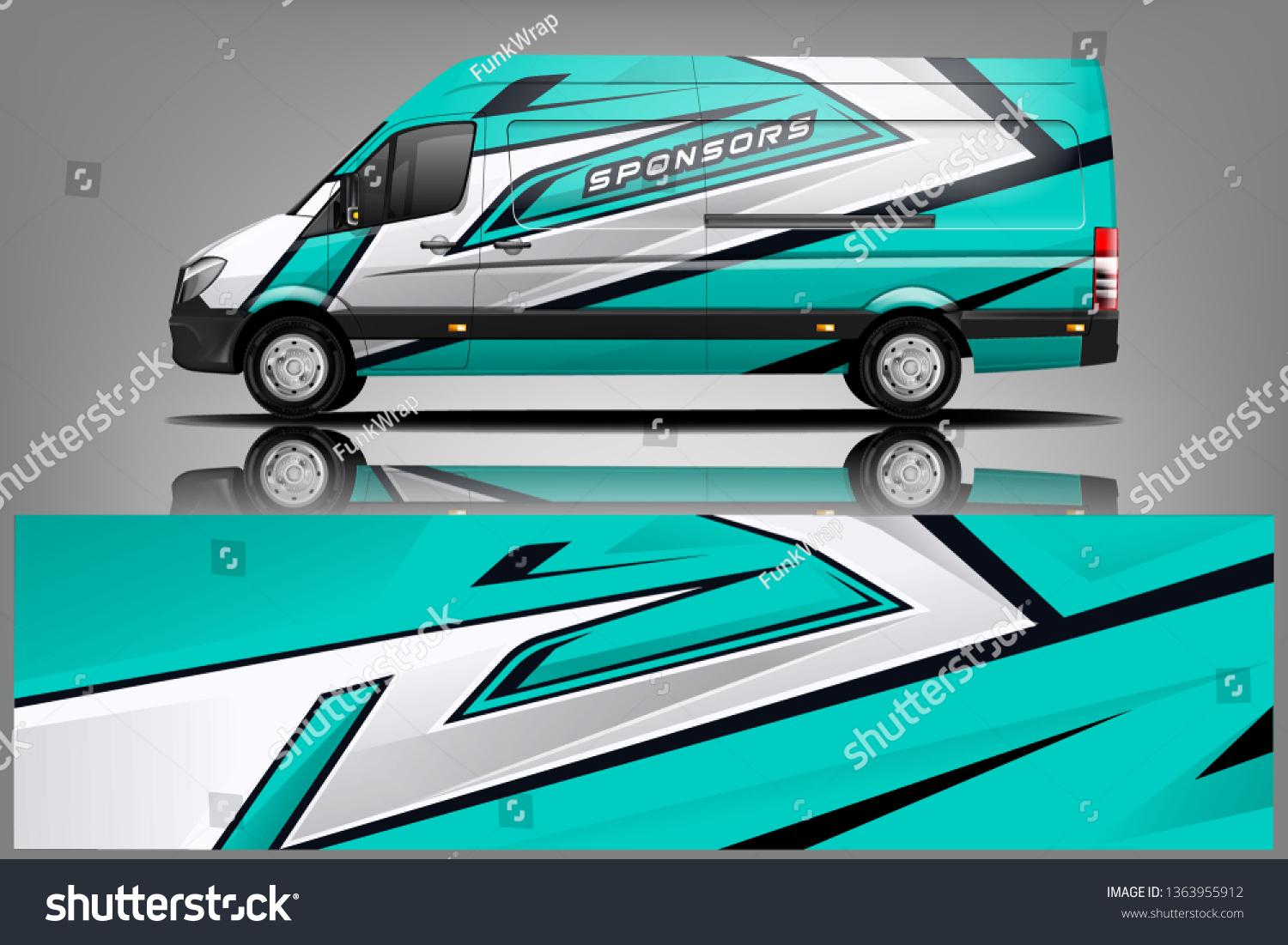 Van wrap design. Wrap, sticker and decal design for company. Vector format dekal