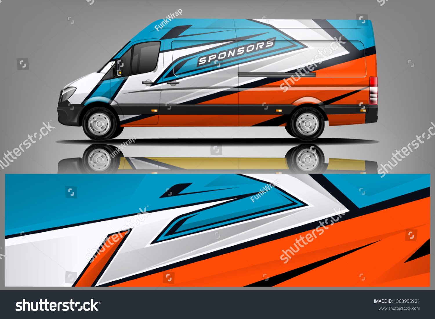 Van wrap design. Wrap, sticker and decal design for company. Vector format dekal