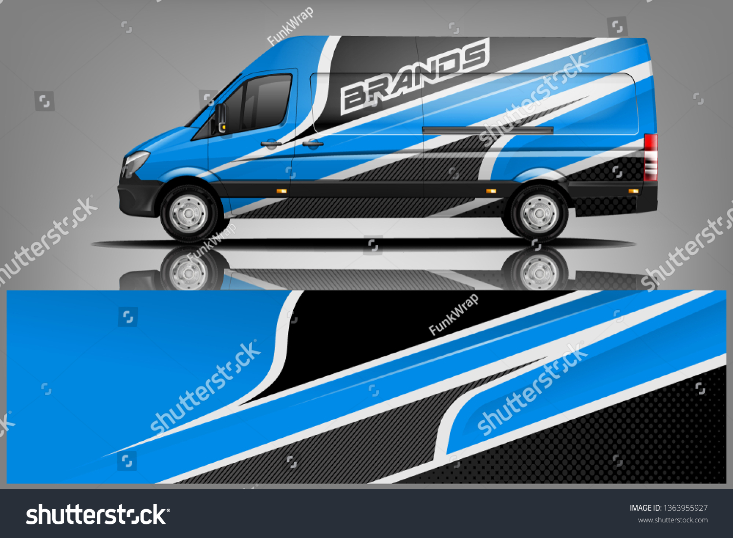 Van wrap design. Wrap, sticker and decal design for company. Vector format dekal