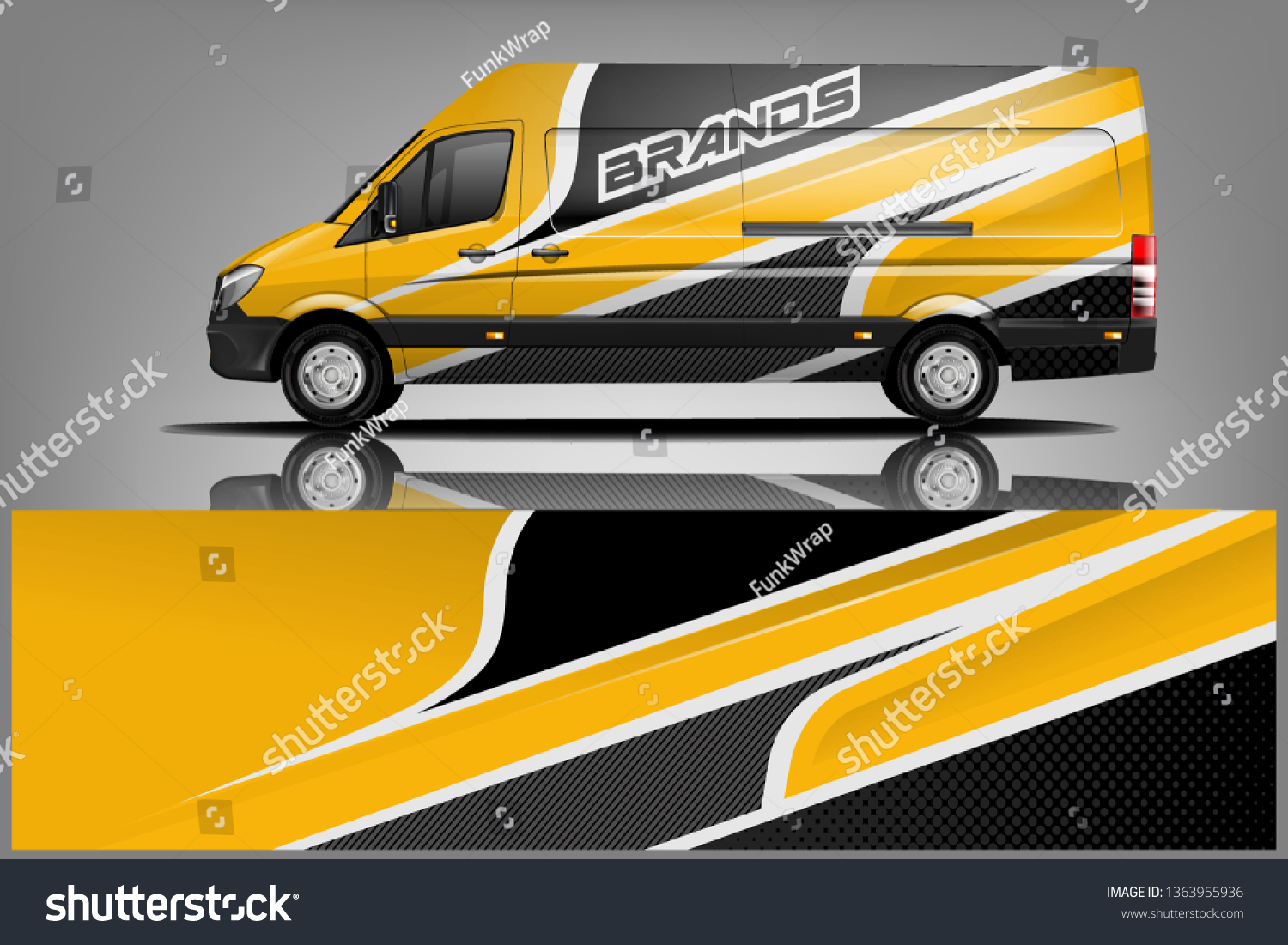 Van wrap design. Wrap, sticker and decal design for company. Vector format dekal