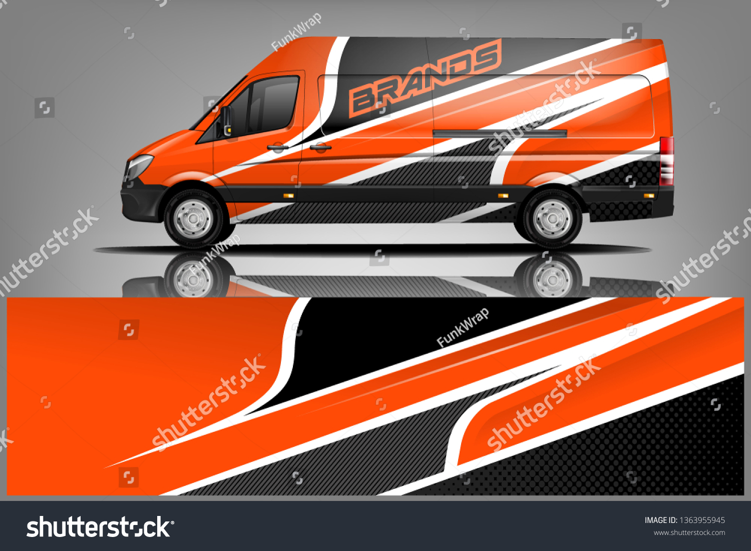 Van wrap design. Wrap, sticker and decal design for company. Vector format dekal