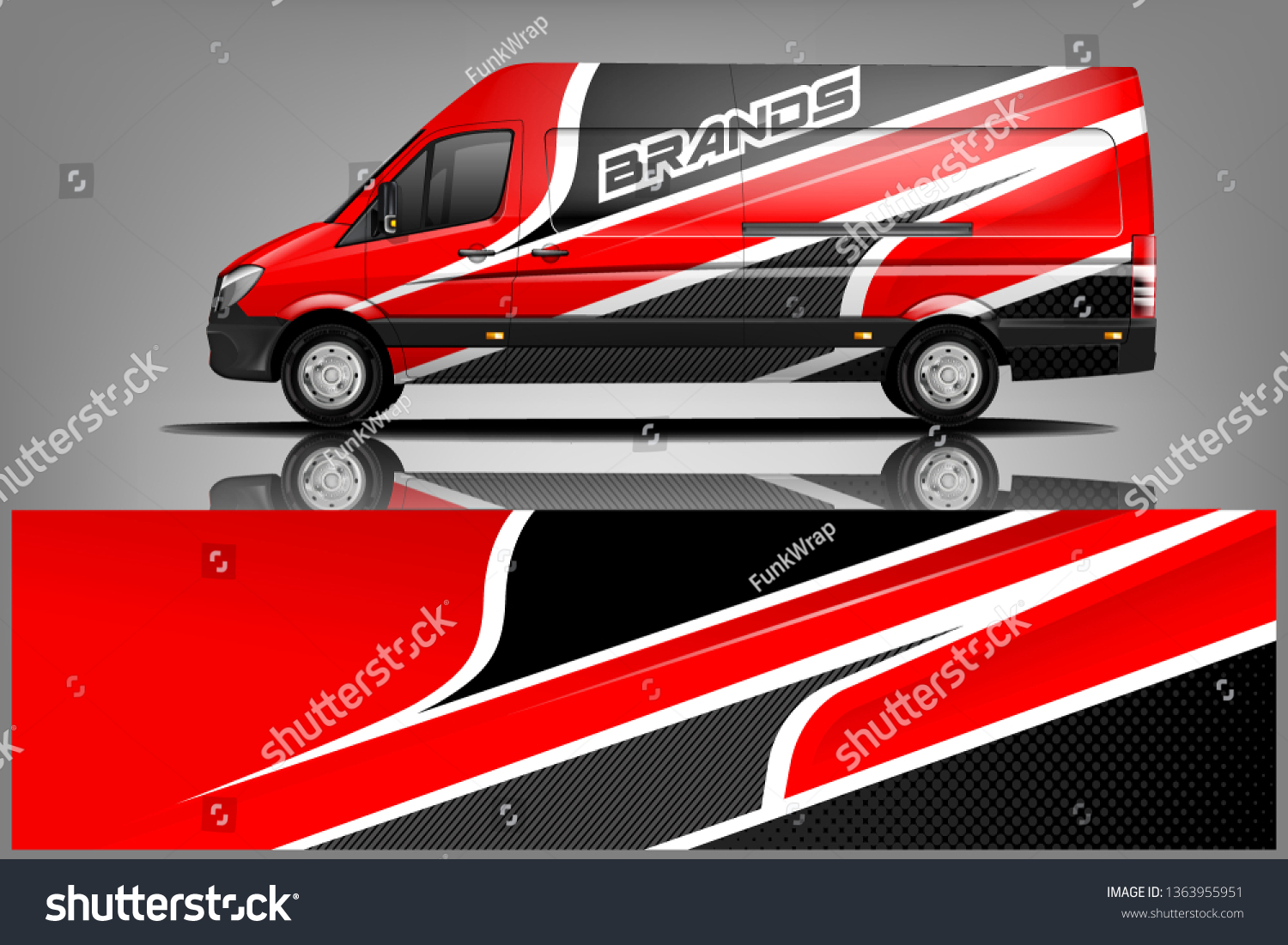 Van wrap design. Wrap, sticker and decal design for company. Vector format dekal