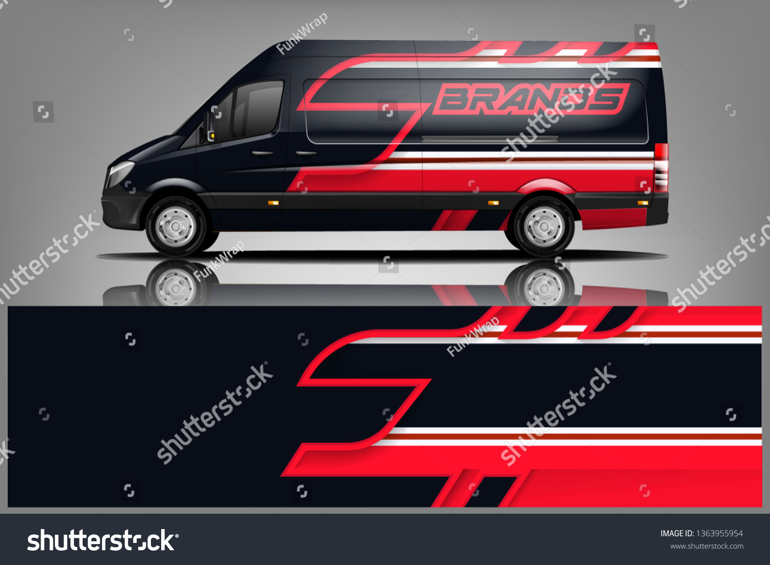 Van wrap design. Wrap, sticker and decal design for company. Vector format dekal