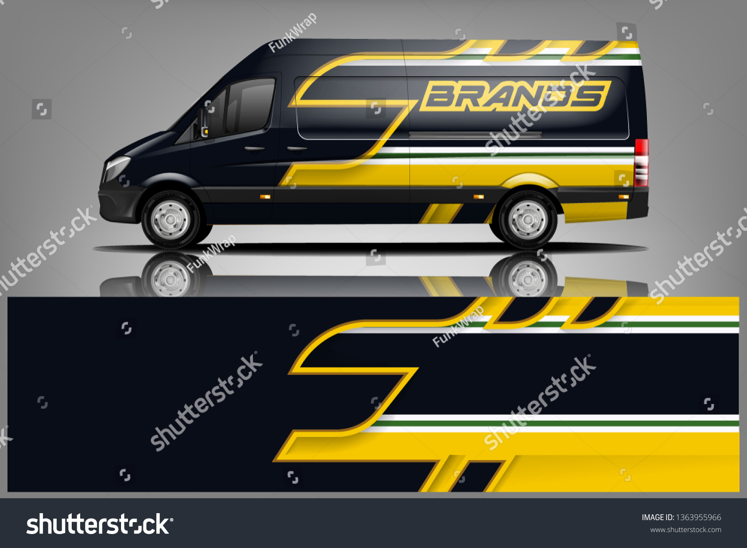Van wrap design. Wrap, sticker and decal design for company. Vector format dekal