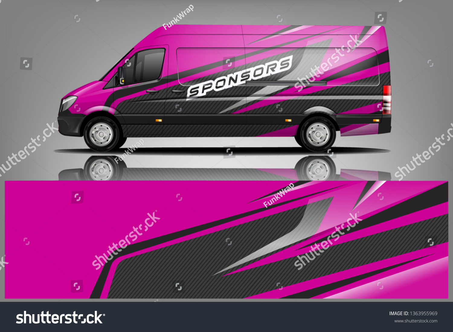 Van wrap design. Wrap, sticker and decal design for company. Vector format dekal