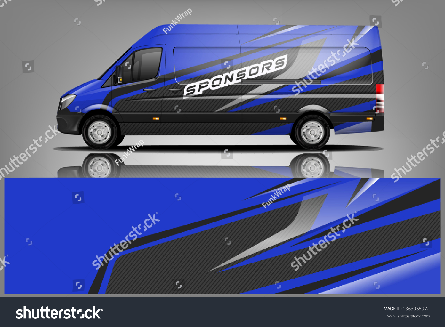 Van wrap design. Wrap, sticker and decal design for company. Vector format dekal