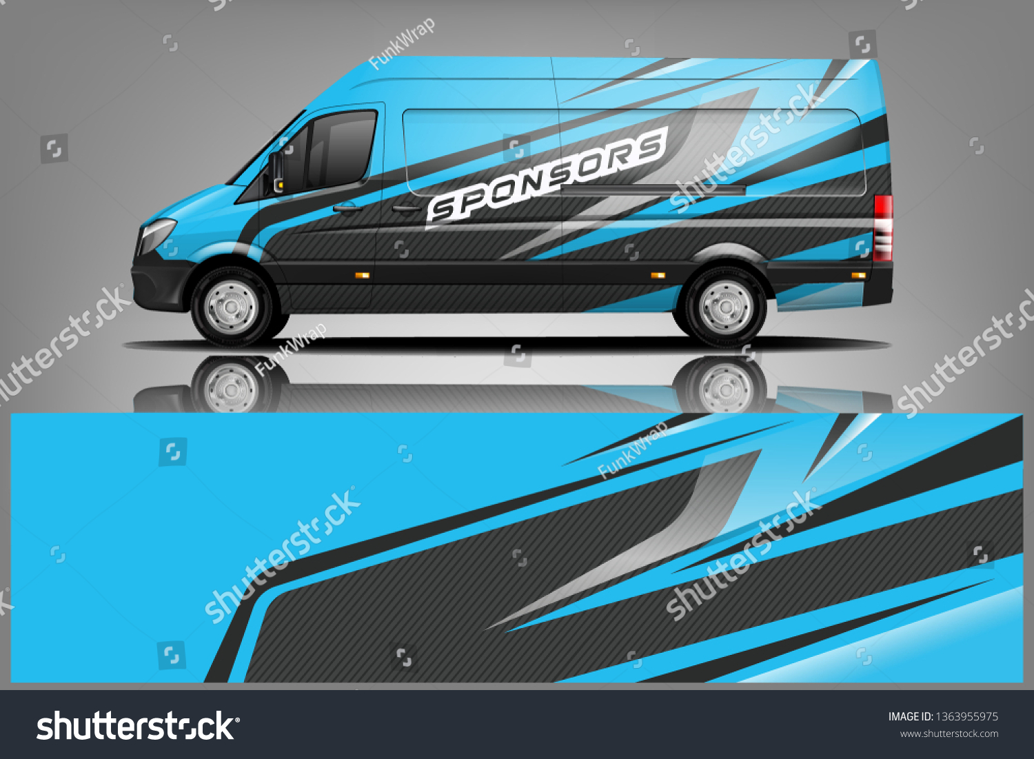 Van wrap design. Wrap, sticker and decal design for company. Vector format dekal