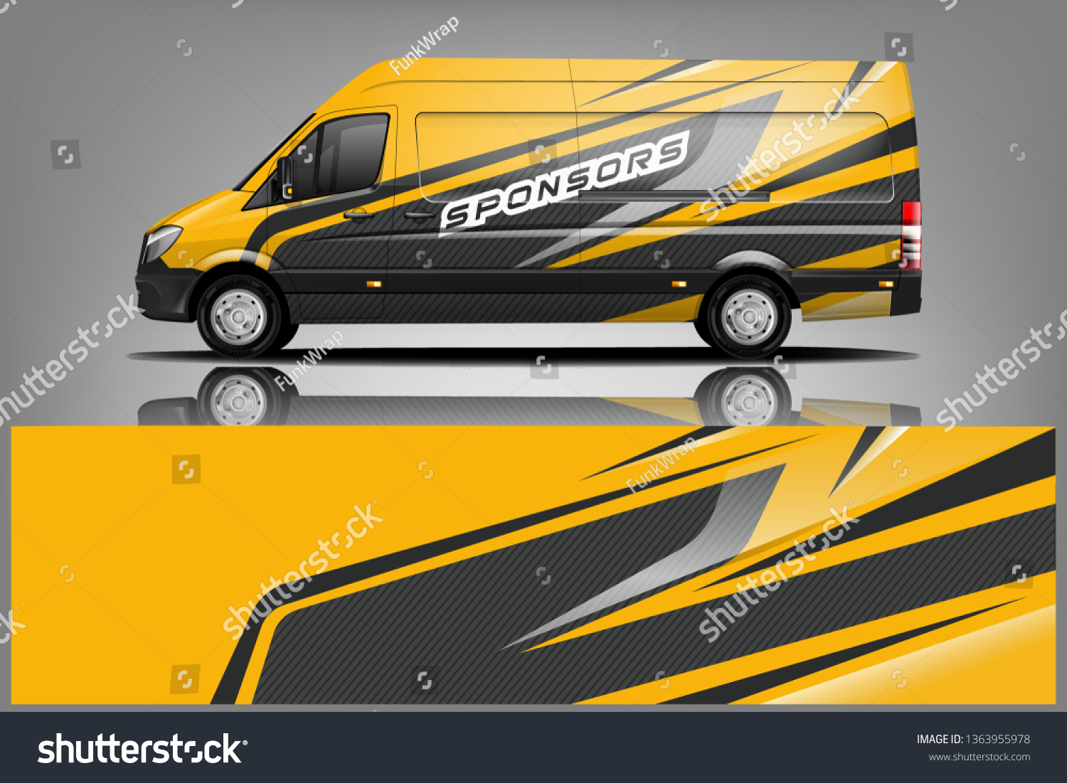 Van wrap design. Wrap, sticker and decal design for company. Vector format dekal