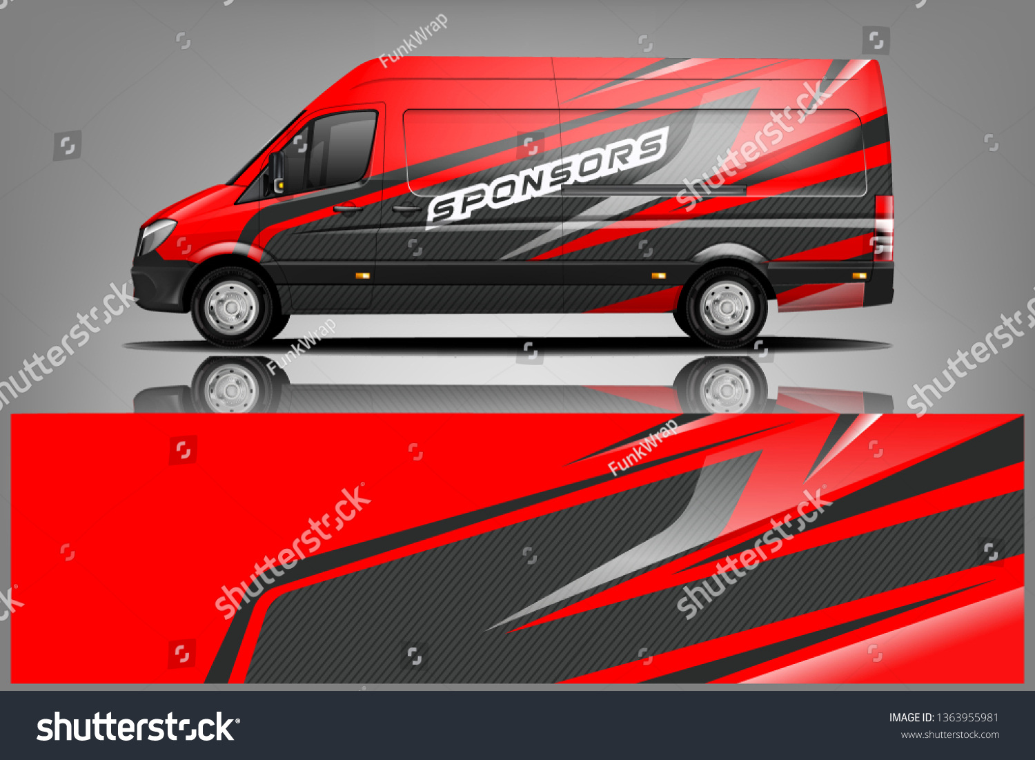 Van wrap design. Wrap, sticker and decal design for company. Vector format dekal