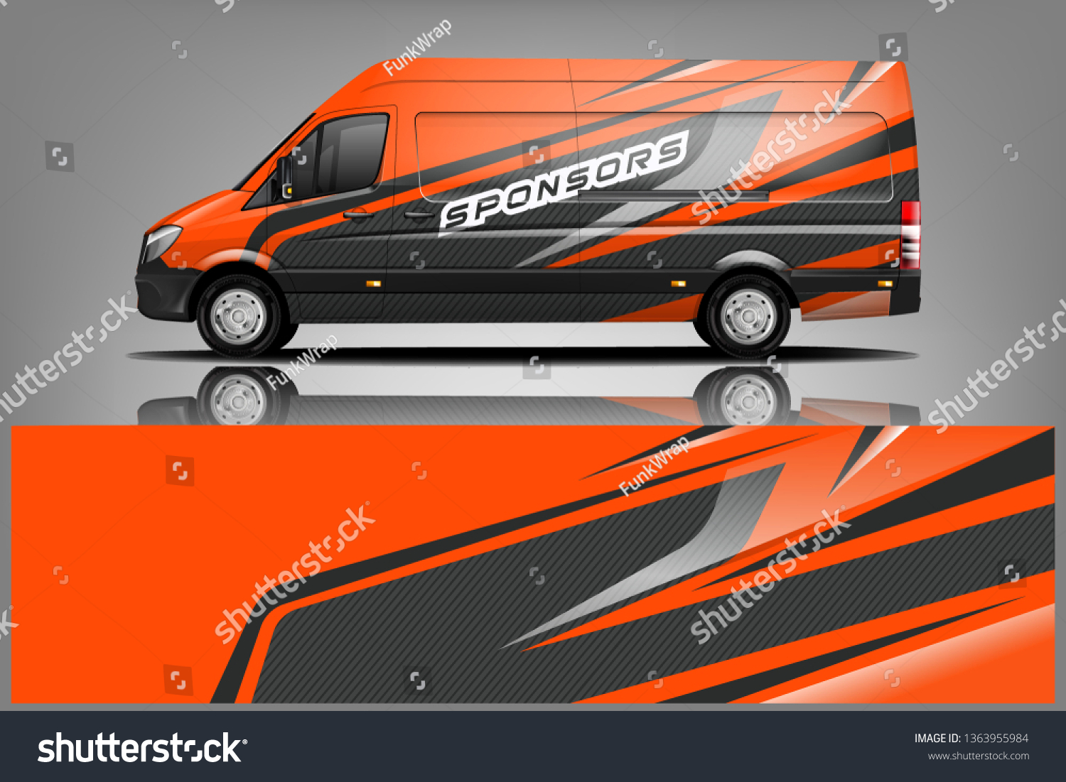 Van wrap design. Wrap, sticker and decal design for company. Vector format dekal