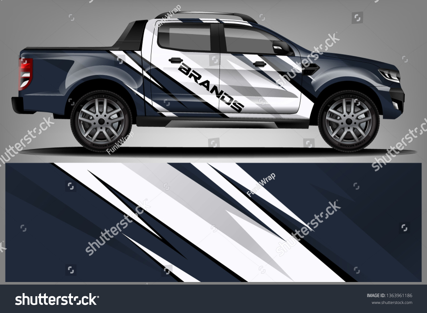 truck and car decal design vector kit. abstract background graphics for vehicle advertisement and vinyl wrap dekal