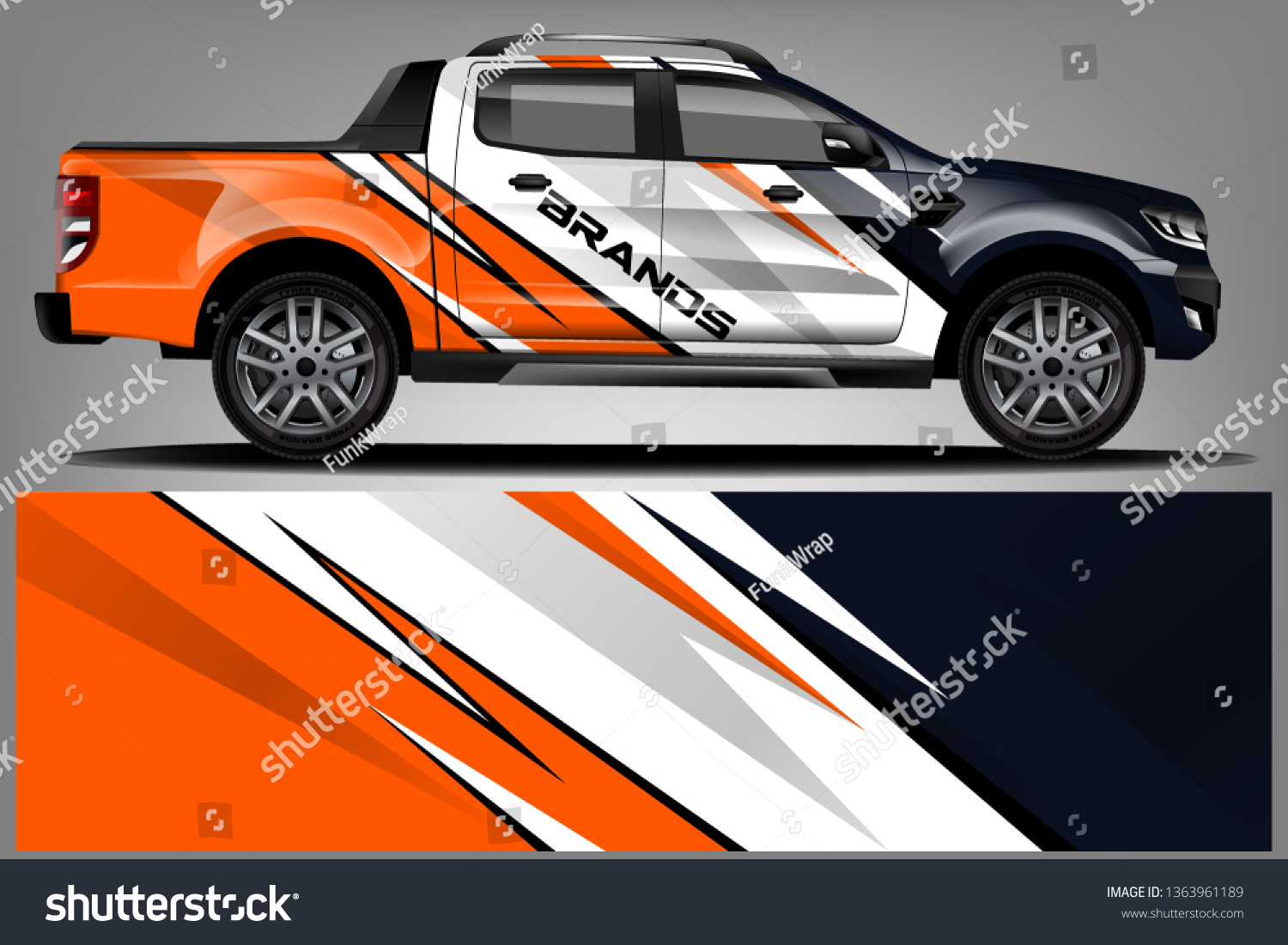 truck and car decal design vector kit. abstract background graphics for vehicle advertisement and vinyl wrap dekal