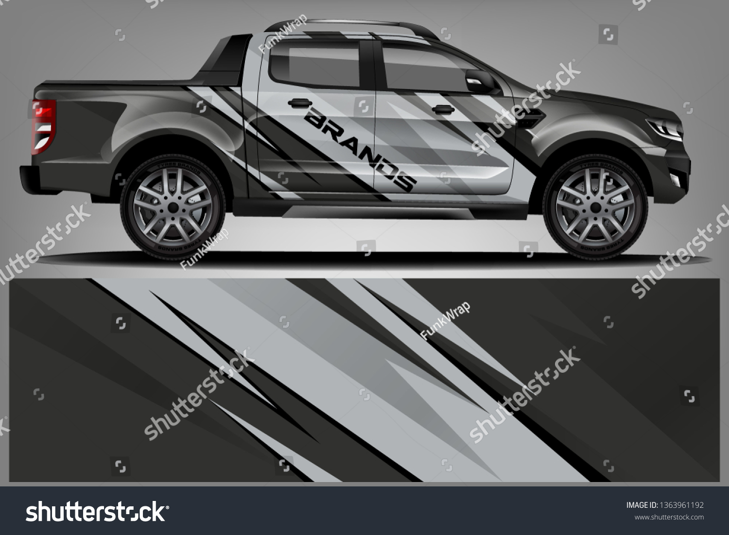 truck and car decal design vector kit. abstract background graphics for vehicle advertisement and vinyl wrap dekal