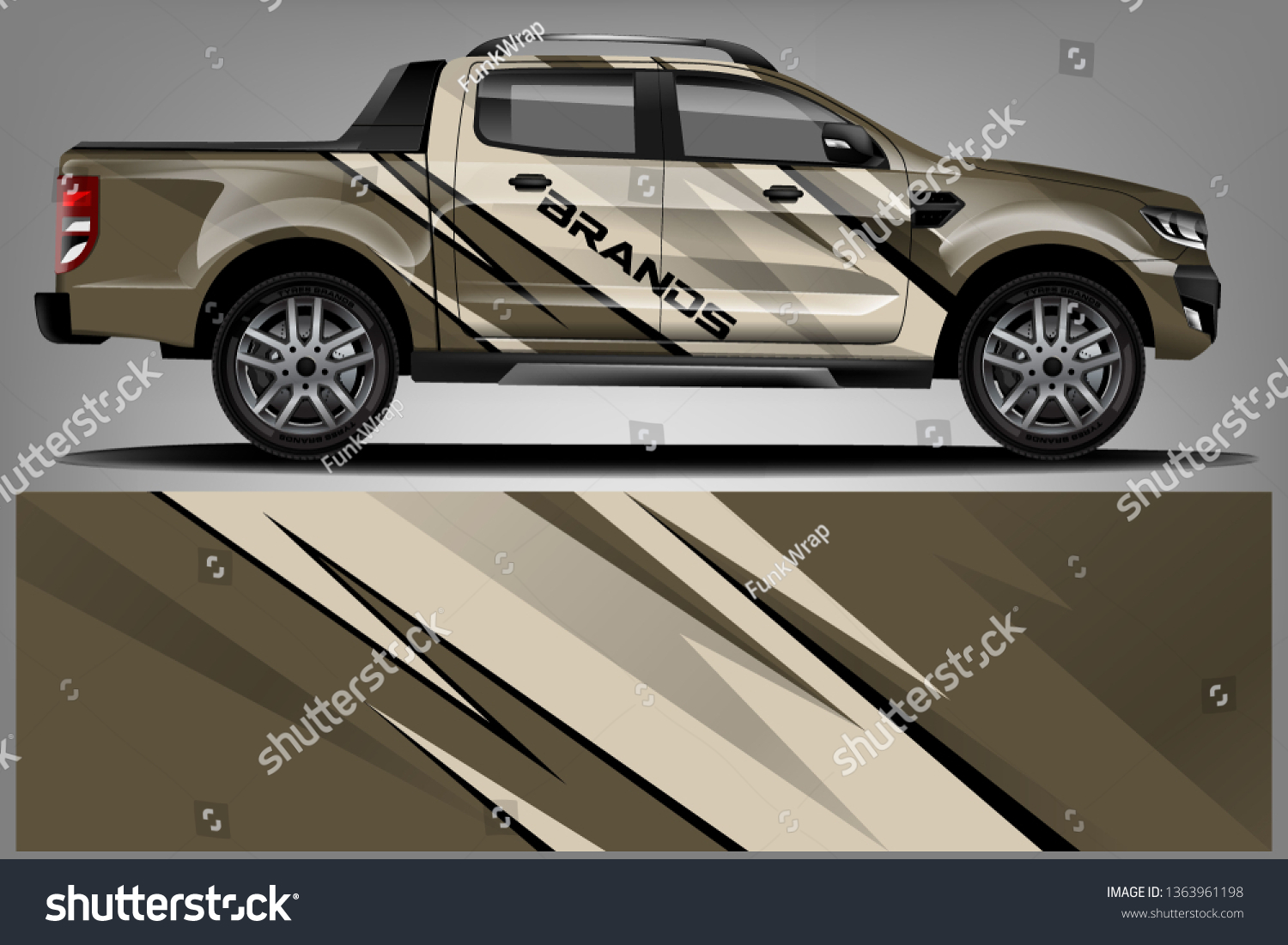 truck and car decal design vector kit. abstract background graphics for vehicle advertisement and vinyl wrap dekal