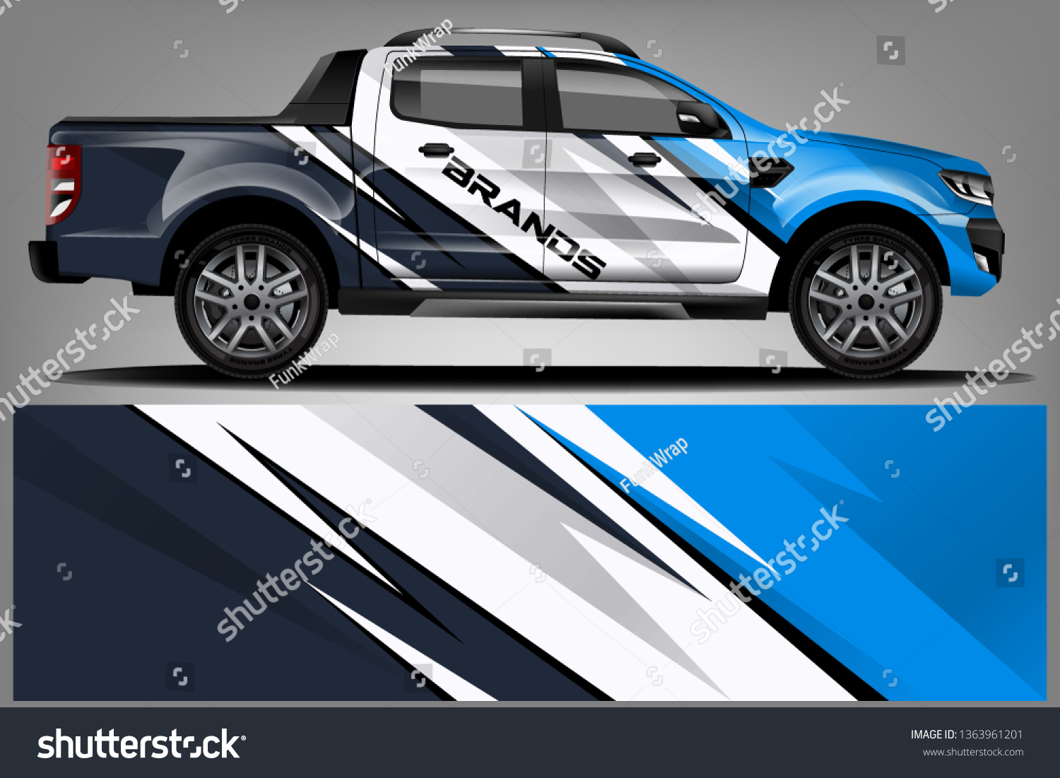 truck and car decal design vector kit. abstract background graphics for vehicle advertisement and vinyl wrap dekal