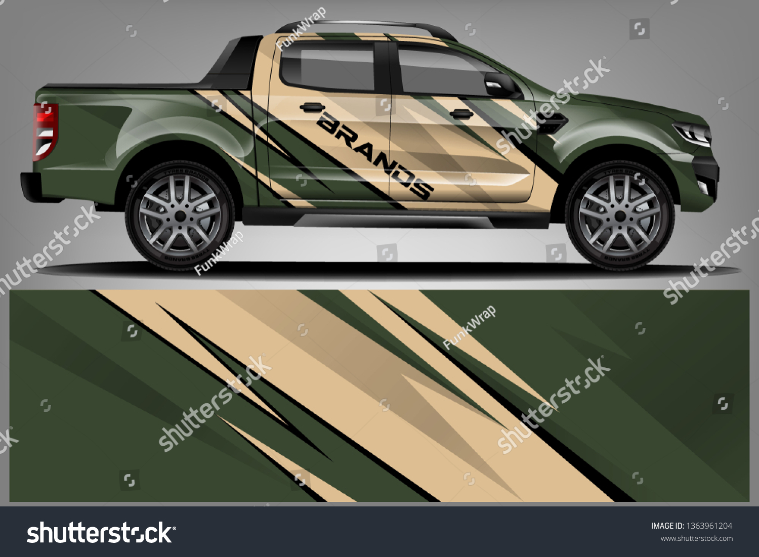 truck and car decal design vector kit. abstract background graphics for vehicle advertisement and vinyl wrap dekal