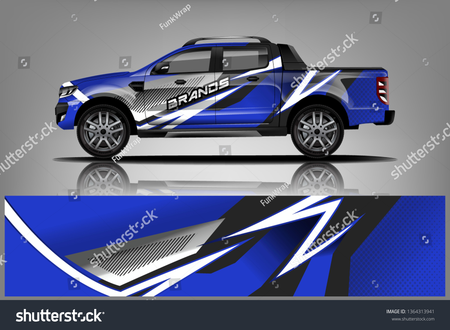 truck and car decal design vector kit. abstract background graphics for vehicle advertisement and vinyl wrap dekal